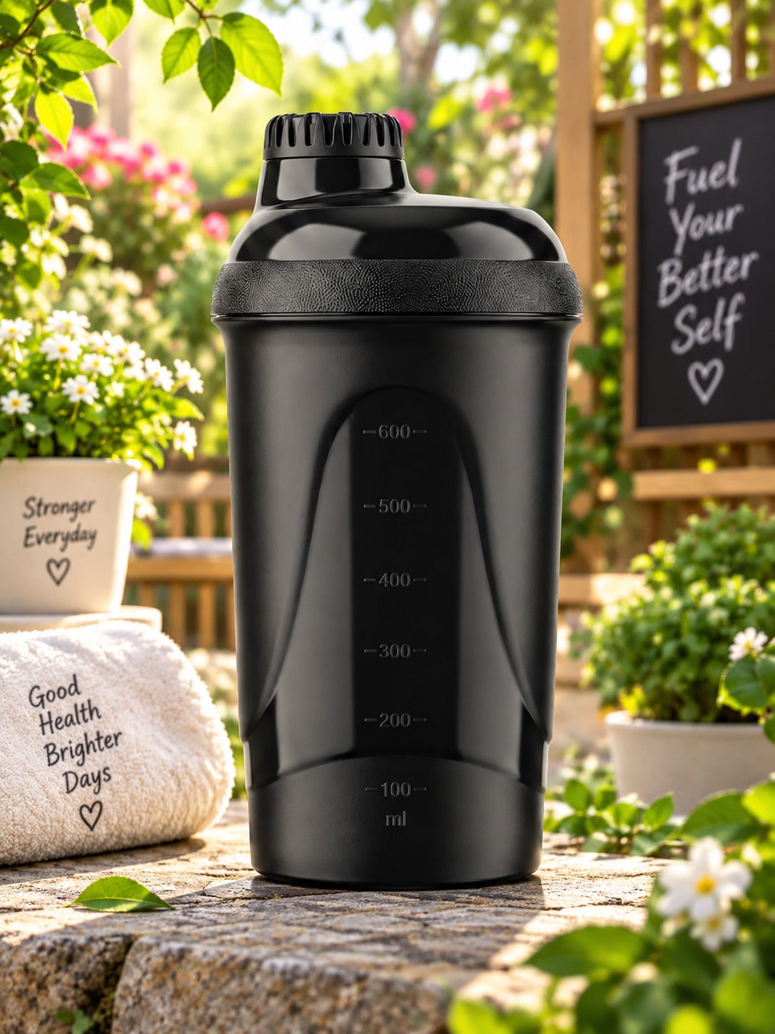 MASTER 700ML Black Shaker Bottle