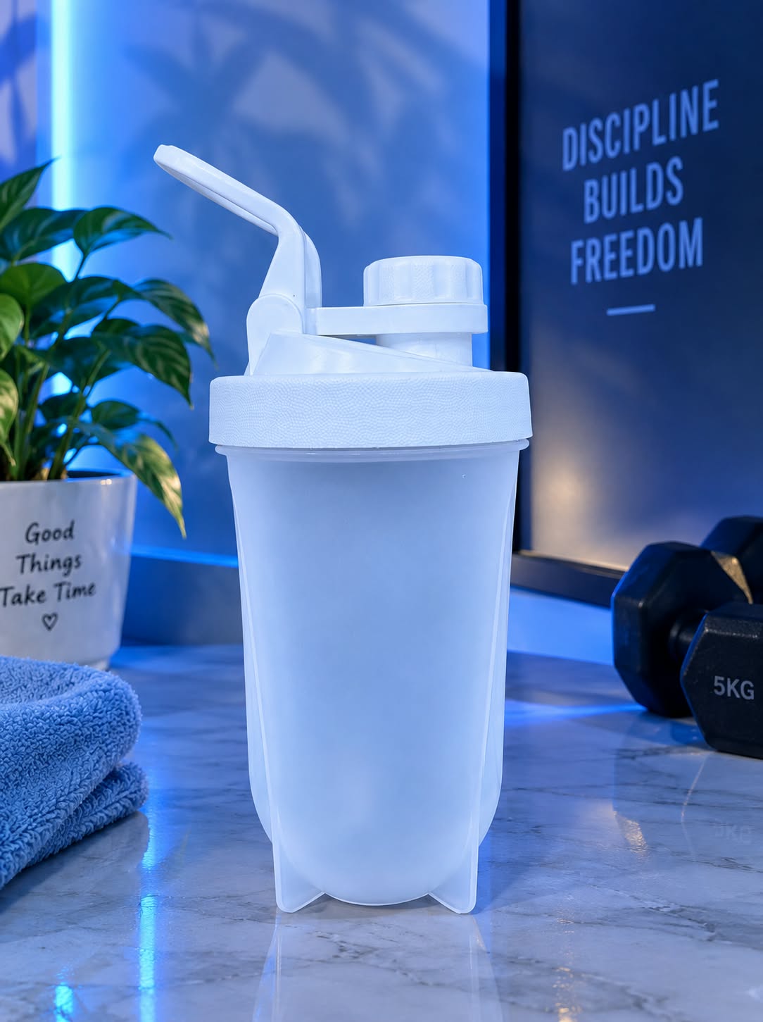 LEO 2 500ML Frost Clear Protein Shaker Bottle