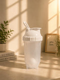 Transparent Frosted White Protein Shaker Bottle with Flip Cap | Gym Water Bottle