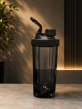 Transparent Smokey Black Protein Shaker Bottle with Twist Cap | Gym Water Bottle