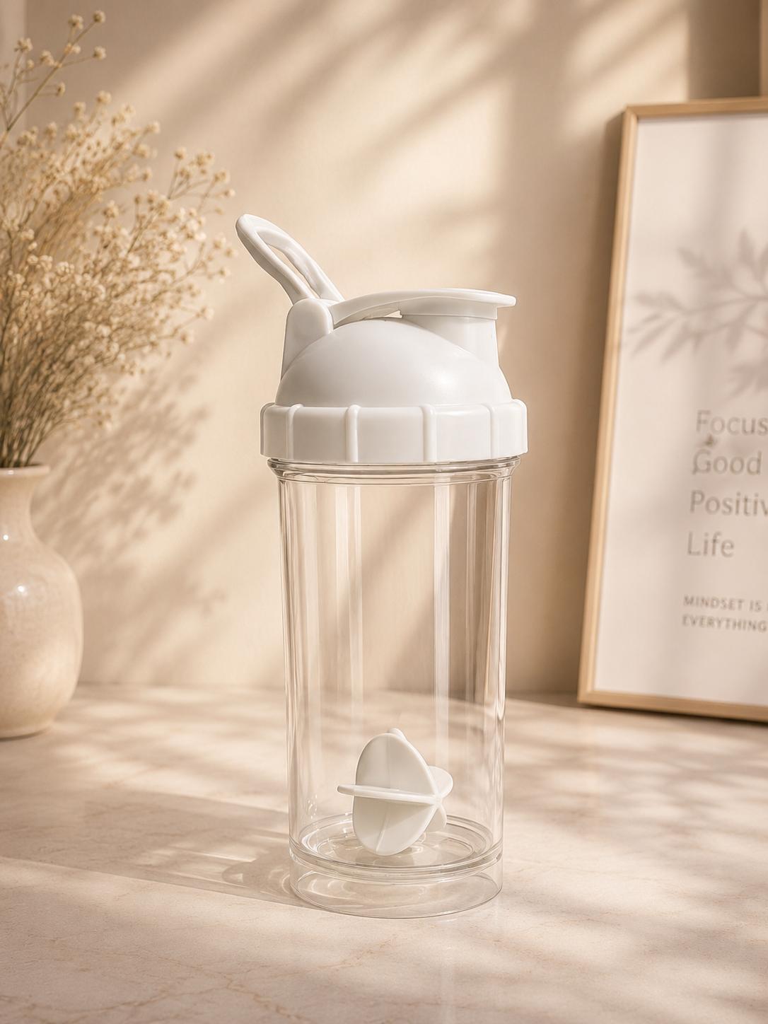 Clear Protein Shaker Bottle with Mixing Insert | Leak-Proof Gym Water Bottle
