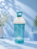 Blue Clear Protein Shaker Bottle with Star Mixing Insert | Leak-Proof Gym Water Bottle