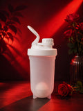 Transparent Black Protein Shaker Bottle with Mixing Agitator | Gym Water Bottle