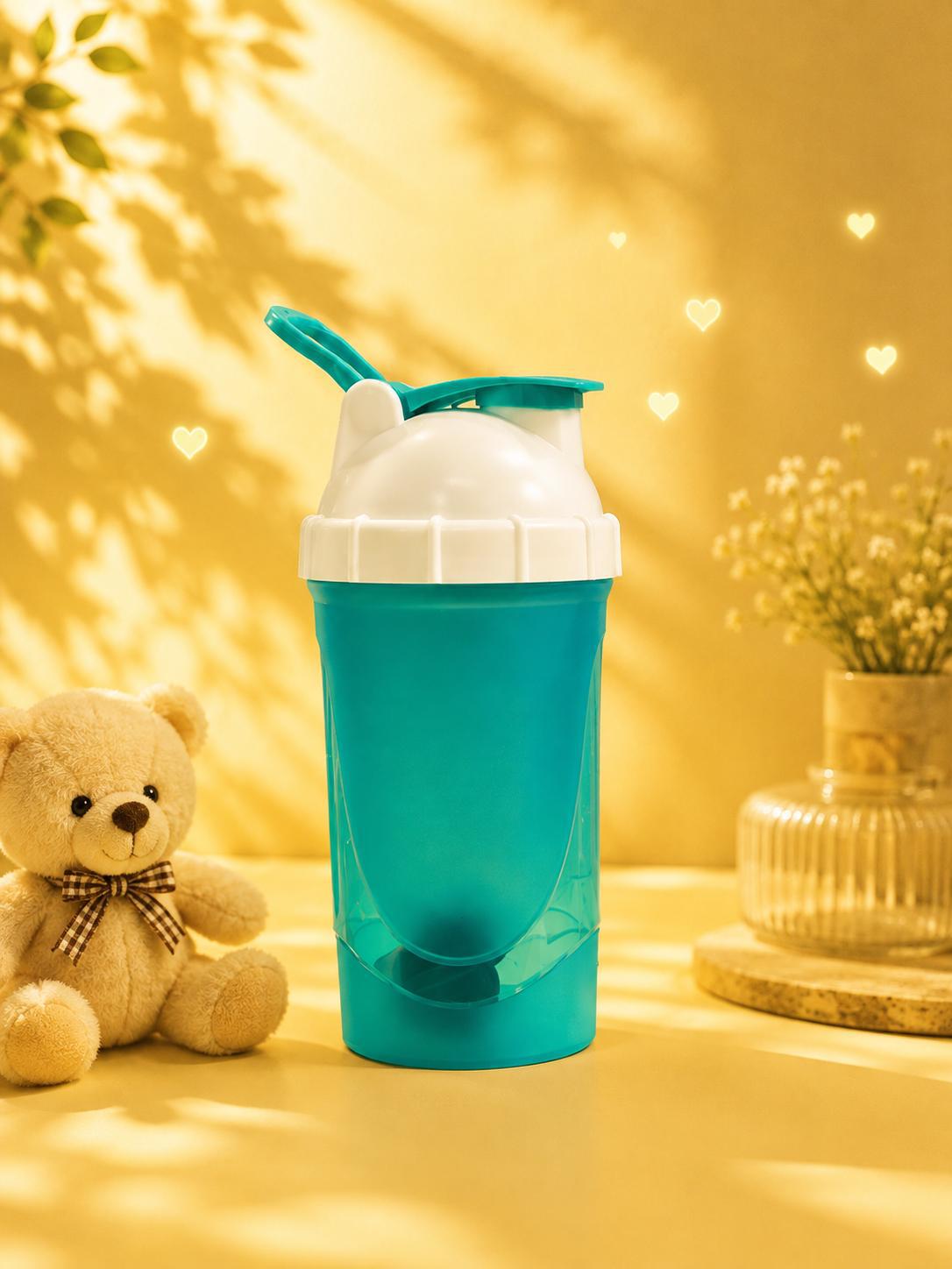 Turquoise Blue Protein Shaker Bottle with Flip Cap | Leak-Proof Gym Water Bottle