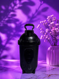 Matte Black Protein Shaker Bottle with Measurement Window | Gym Water Bottle
